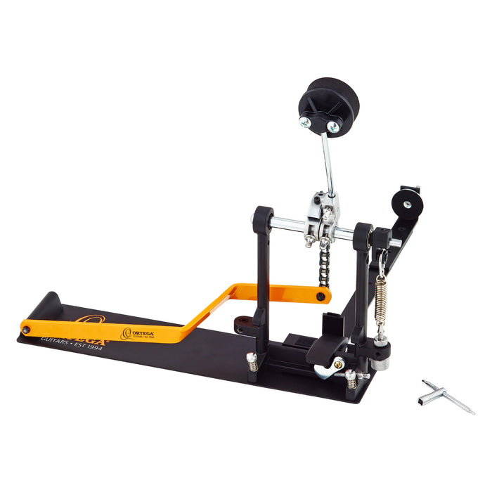 ORTEGA Percussion Series Cajon Pedal - Orange / Black + Bag