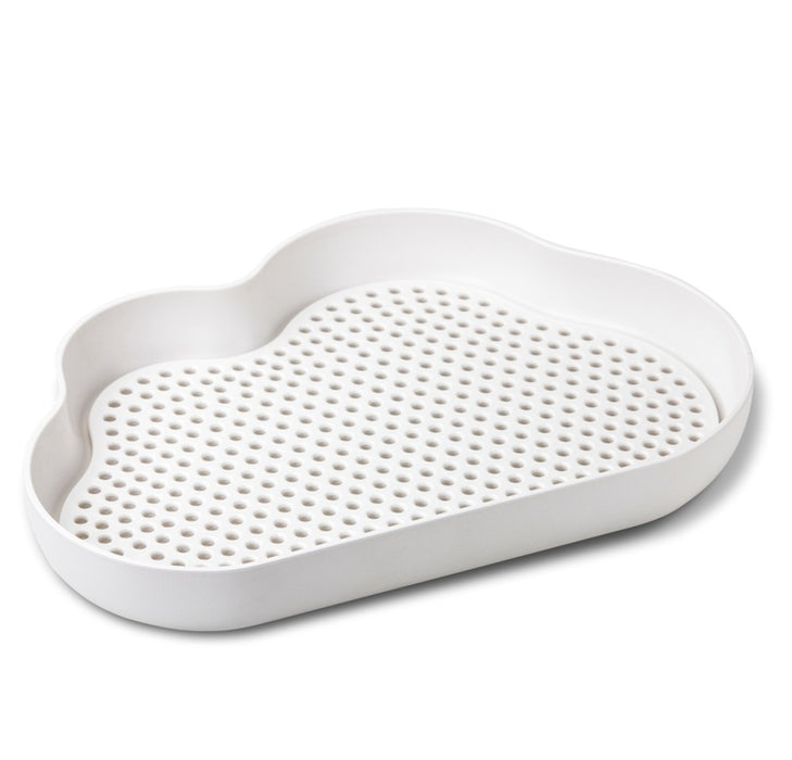 Qualy Cloud glass drainer white 10287-WH