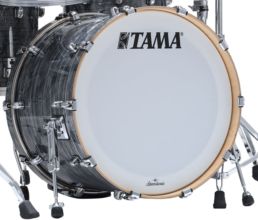 TAMA Starclassic Walnut/Birch Duracover Wrap Bass Drum 20" x 14" - Charcoal Onyx/Chrome HW/with Mount