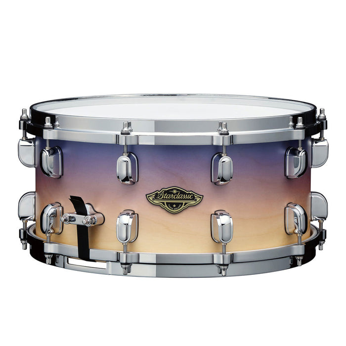 TAMA Starclassic Walnut/Birch Snare Drum 13" x 6" - Satin Purple Atmosphere Fade/Chrome HW