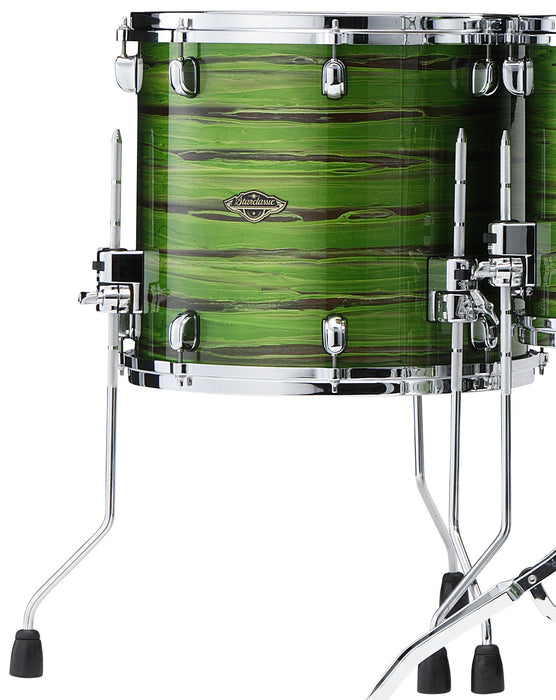 TAMA Starclassic Walnut/Birch Lacquer Floor Tom 16" x 16" - Lacquer Shamrock Oyster/Chrome HW