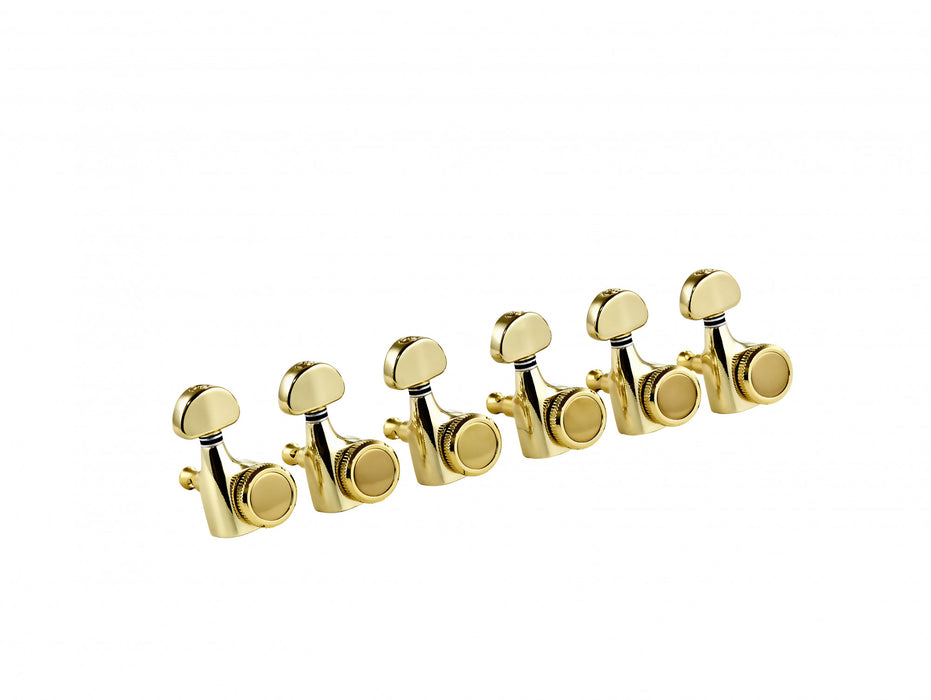 ORTEGA 6 in Line Guitar Locking Tuning Machines - Gold