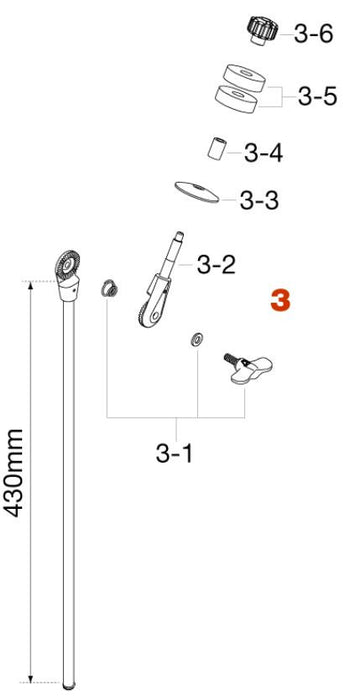 TAMA Upper Tube Assembly For HC52F
