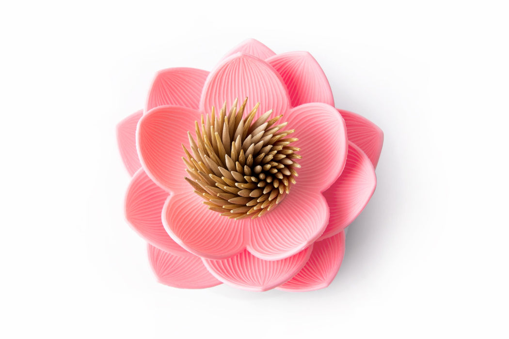 Qualy Lotus pink toothpick holder 10156-WH-PK