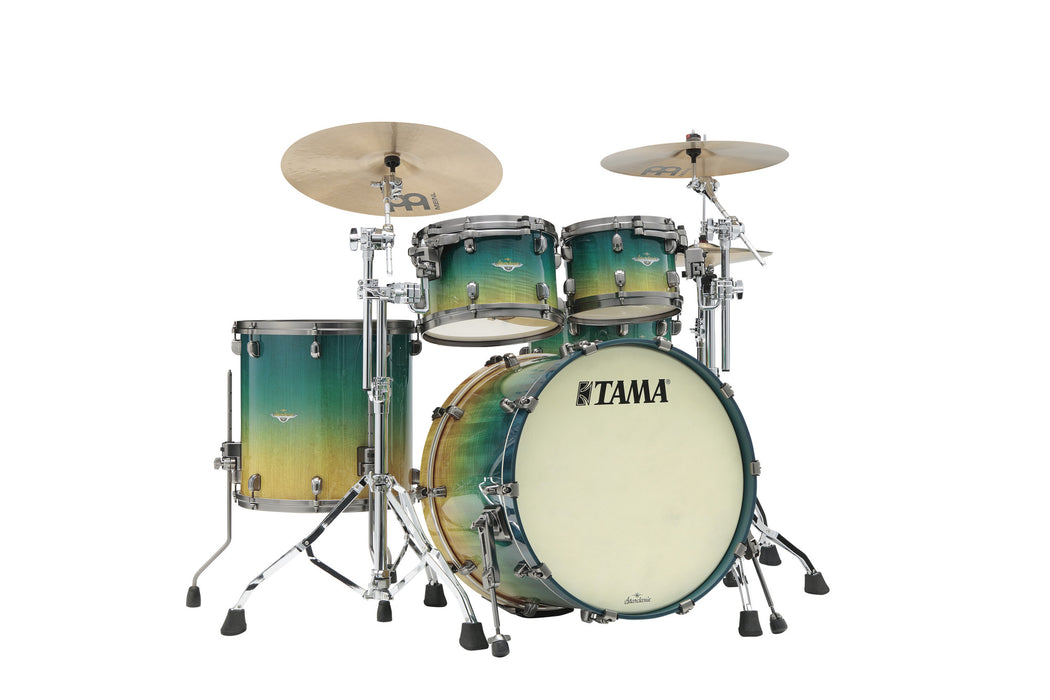 TAMA Starclassic Maple Exotic Shell Kit 4 pcs - Marine Shoreline Movingui Fade/Smoked Black Nickel HW