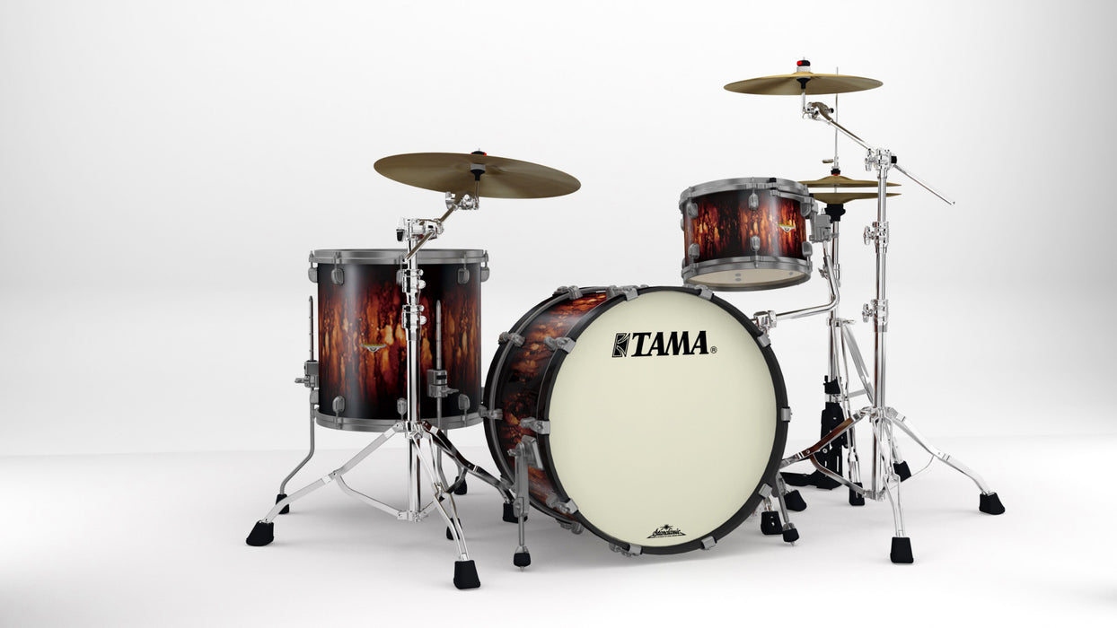 TAMA Starclassic Maple Lacquer Shell Kit 3 pcs - Molten Satin Brown Burst/Smoked Black Nickel HW