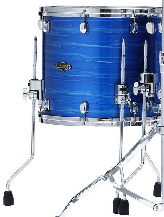 TAMA Starclassic Walnut/Birch Lacquer Floor Tom 16" x 14" - Lacquer Ocean Blue Ripple/Chrome HW