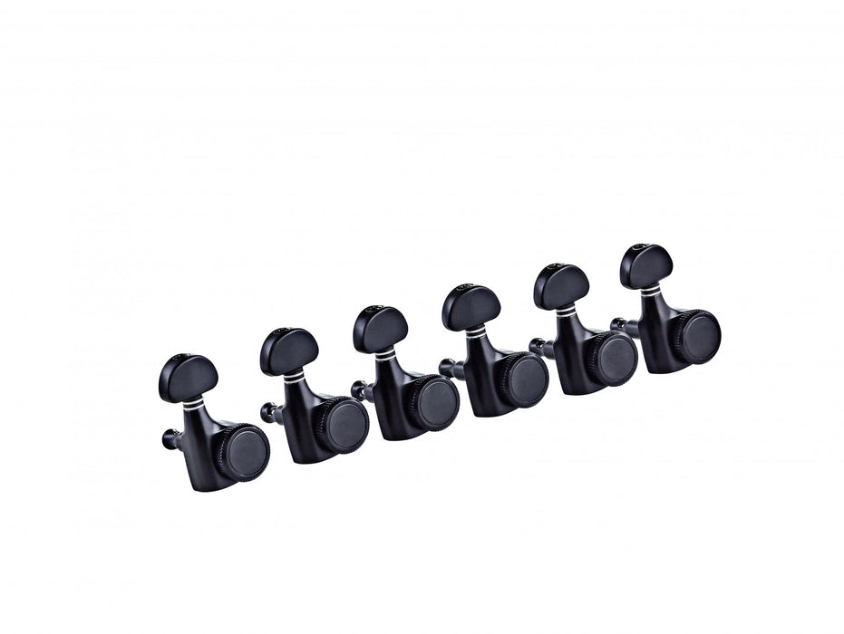 ORTEGA 6 in Line Guitar Locking Tuning Machines - Gloss Black