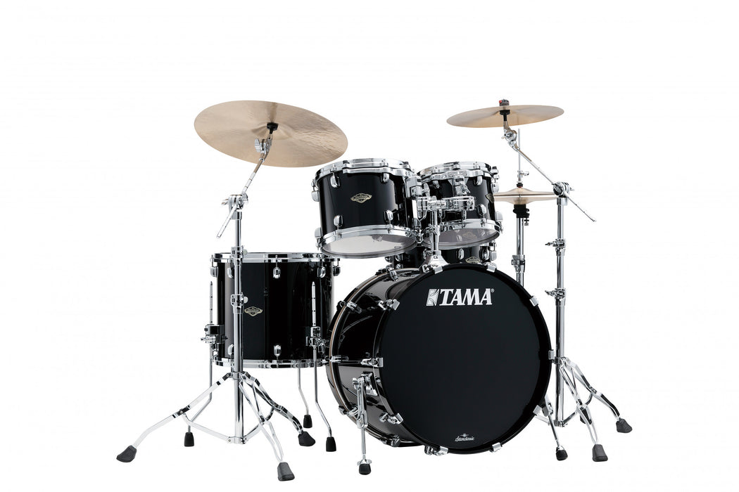 TAMA Starclassic Walnut/Birch Lacquer Shell Kit 4 pcs - Piano Black/Chrome HW