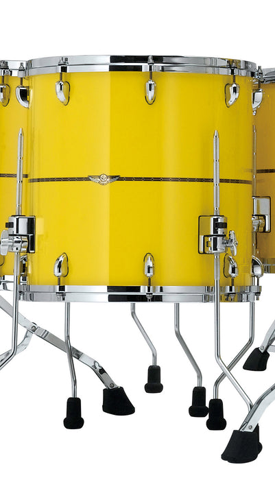 TAMA STAR Bubinga Floor Tom 15" x 14" - Sunny Yellow Lacquer/Chrome HW/Inlay: Outside/Inside