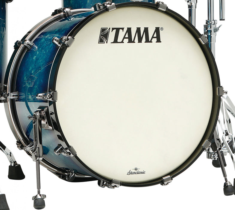 TAMA Starclassic Maple Bass Lacquer Drum 22" x 16" - Molten Electric Blue Burst/Black Nickel HW/without Mount
