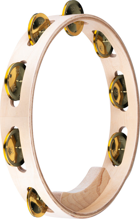 MEINL Percussion Artisan Edition Series Single-Row Wood Tambourine - 10"