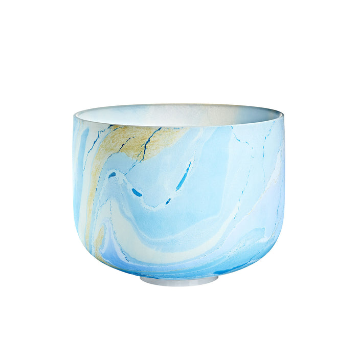 MEINL Sonic Energy Marble Crystal Singing Bowl 10" - G4/Throat Chakra/432 Hz - Light Blue