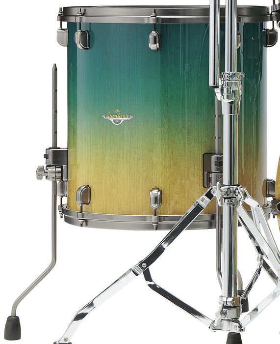 TAMA Starclassic Maple Exotic Floor Tom 14" x 14" - Marine Shoreline Movingui Fade/Smoked Black Nickel HW