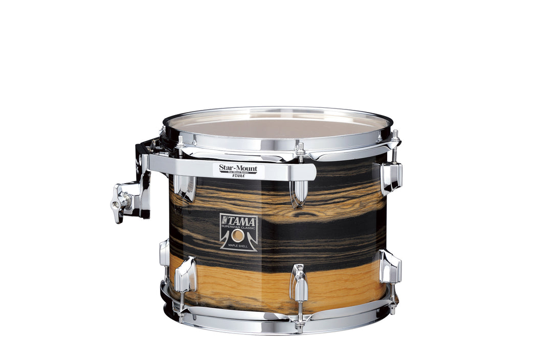 TAMA Superstar Classic Rack Tom 8" x 6" - Natural Ebony Tiger Wrap/Chrome HW