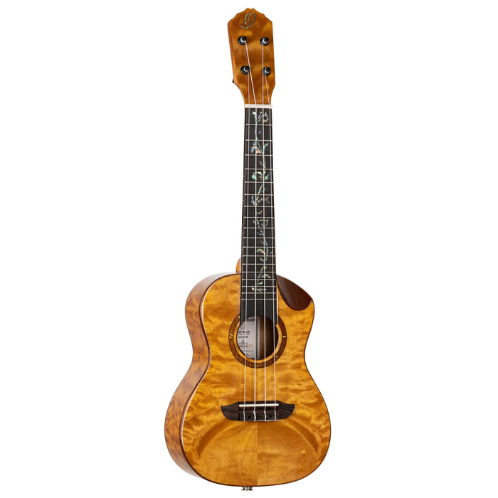 ORTEGA Elite Series Concert Ukulele 4 String - Quilted Maple Natural + Bag