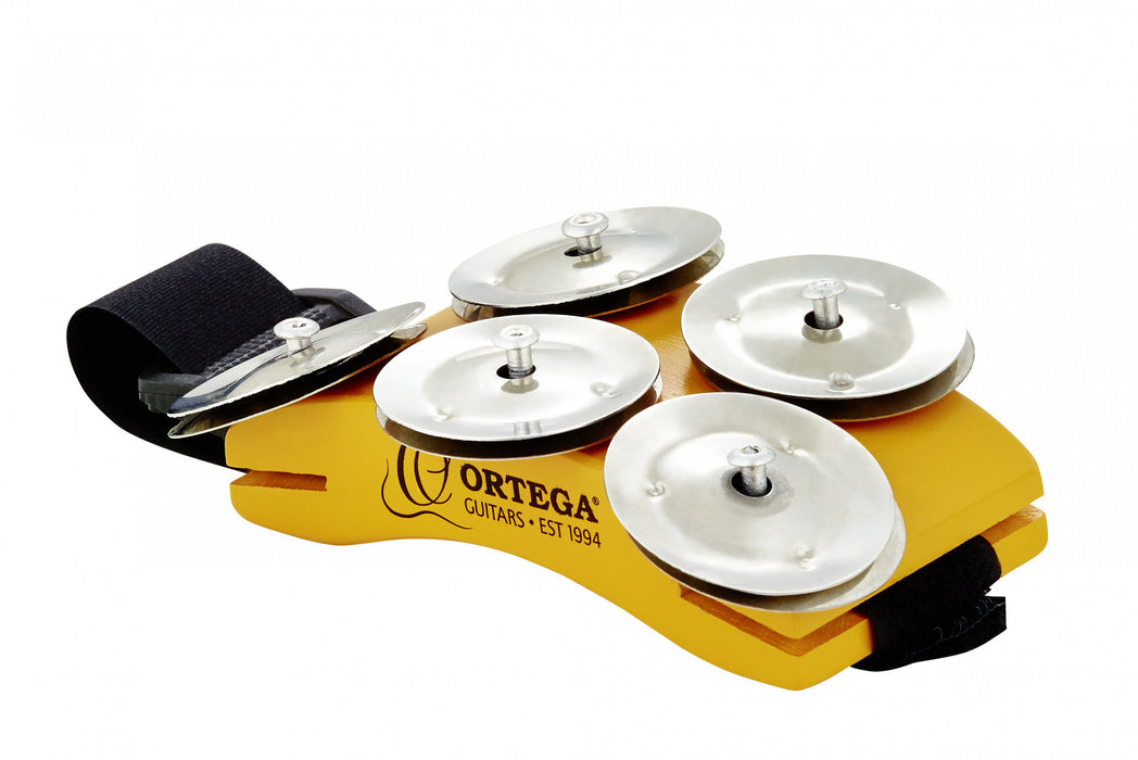 ORTEGA Foot Percussion Singer/Songwriter Foot Tambourine - Orange