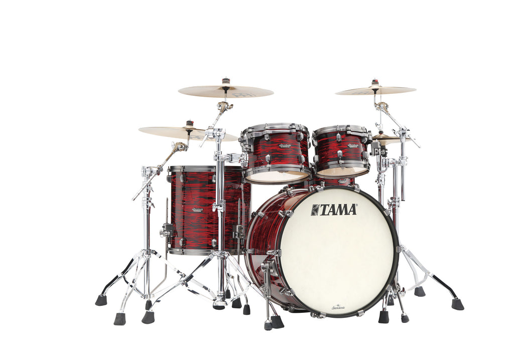 TAMA Starclassic Maple Duracover Wrap Shell Kit 4 pcs - Red Oyster/Smoked Black Nickel HW