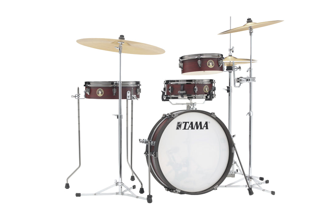 TAMA Club-Jam Pancake Shell Kit 4 pcs - Burgundy Walnut Wrap/Chrome HW