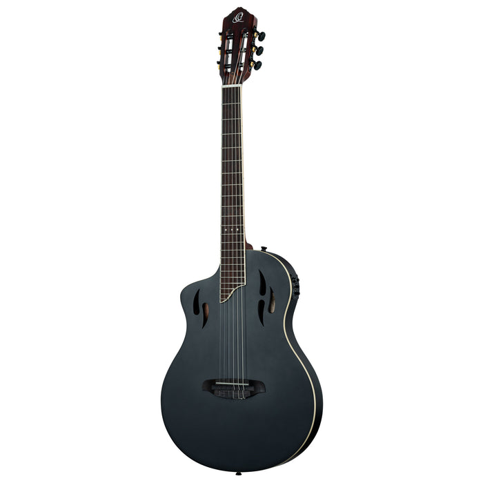 ORTEGA TourPlayer DeLuxe Nylon String Guitar 6-String Lefty - Spruce Black + Gig Bag