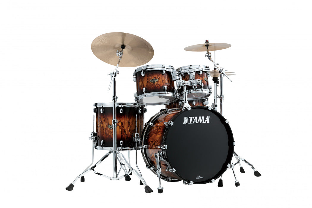 TAMA Starclassic Walnut/Birch Lacquer Shell Kit 4 pcs - Molten Brown Burst/Chrome HW