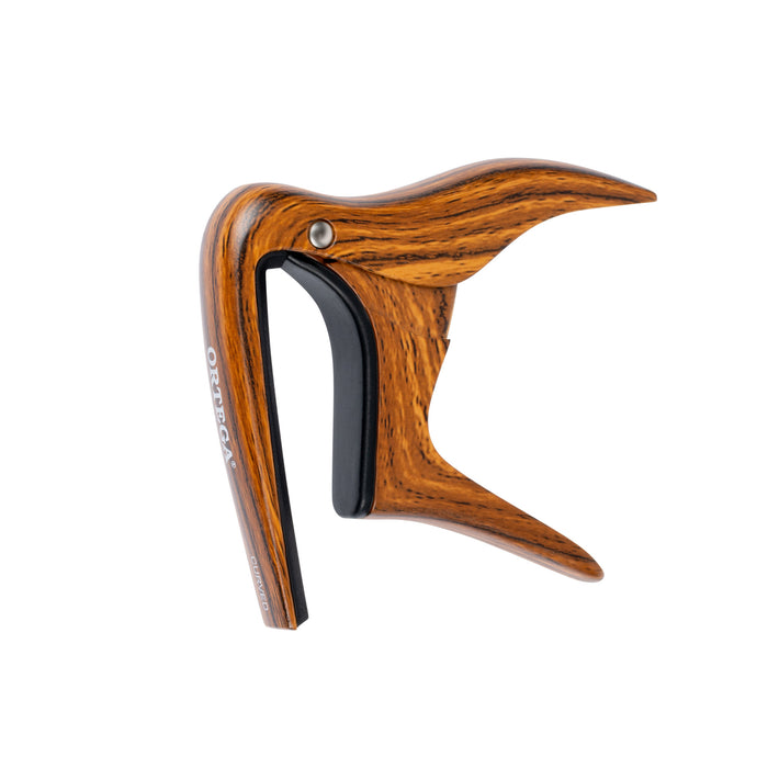 ORTEGA Curved Guitar Capo - Walnut Design
