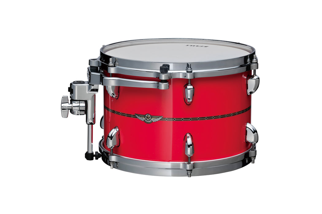 TAMA STAR Maple Rack Tom 10" x 8" - Solid Candy Red/Chrome HW/with Inlay (outside)