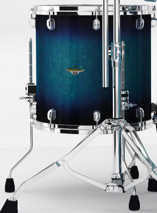 TAMA Starclassic Maple Lacquer Floor Tom 14" x 14" - Molten Electric Blue Burst/Chrome HW