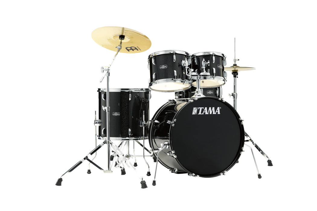 TAMA Stagestar Drum Set 5 pcs (22" BD) - Black Night Sparkle/Chrome HW + MEINL Cymbals BCS Cymbal Set
