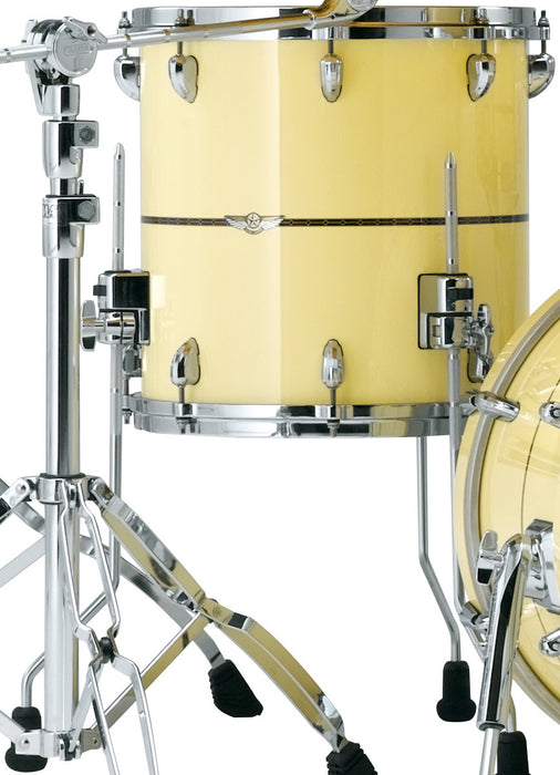 TAMA STAR Walnut Floor Tom 14" x 14" - Antique White/Chrome HW