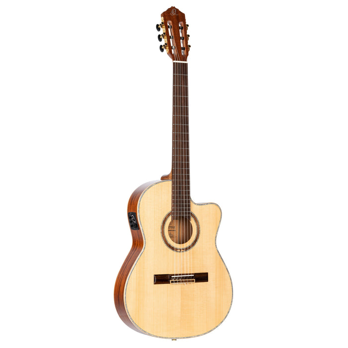 ORTEGA Performer Series 4/4 Thinline Classical Guitar 6-String - Natural + Gig Bag