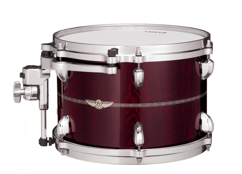 TAMA STAR Bubinga Rack Tom 10" x 7" - Dark Red Cordia/Chrome HW/Inlay: Only Outside