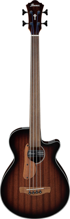 IBANEZ AEGB 4-Str Fretless w/ Finger Rest Mahogany Sunburst High Gloss