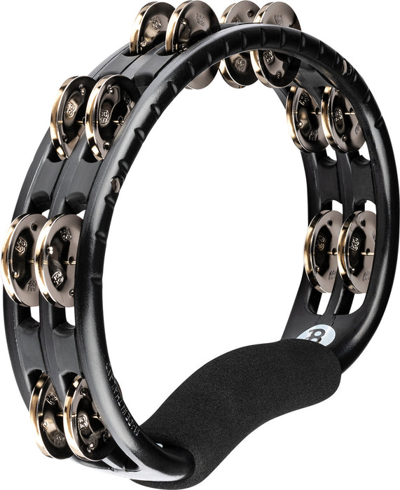 MEINL Percussion Traditional ABS Series Hand Held Molded ABS Tambourine - Black/Nickel-Plated Jingles