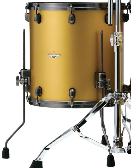TAMA Starclassic Maple Lacquer Floor Tom 14" x 14" - Satin Aztec Gold Metallic/Black Nickel HW