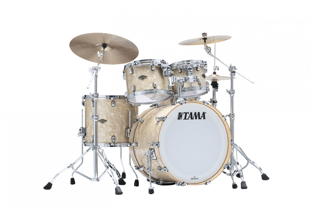 TAMA Starclassic Walnut/Birch Duracover Wrap Shell Kit 4 pcs - Vintage Marine Pearl/Chrome HW