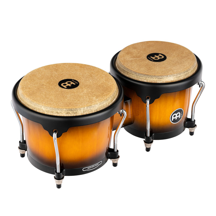 MEINL Percussion Headliner Series Wood Bongo 6 3/4" Macho & 8" Hembra - Vintage Sunburst