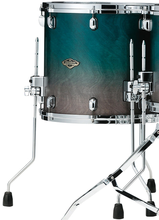 TAMA Starclassic Walnut/Birch Lacquer Floor Tom 14" x 14" - Satin Sapphire Fade/Chrome HW
