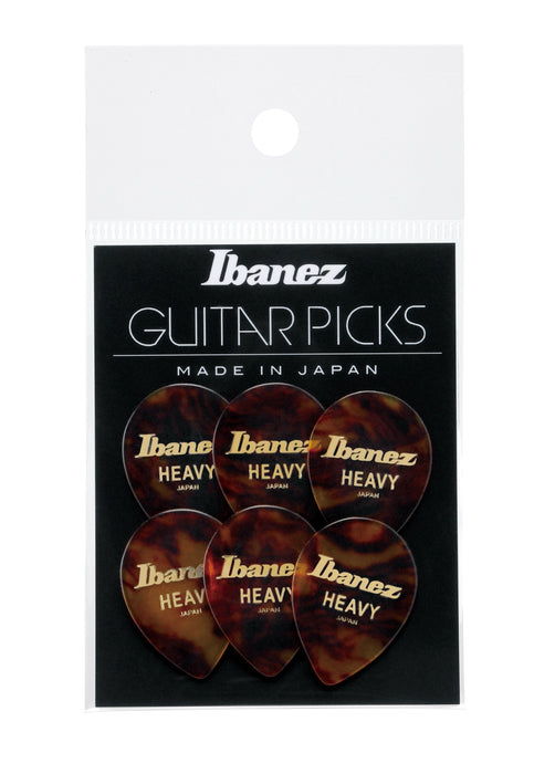 IBANEZ Celluloid Picks 6 pcs - Yellow Brown Marbled
