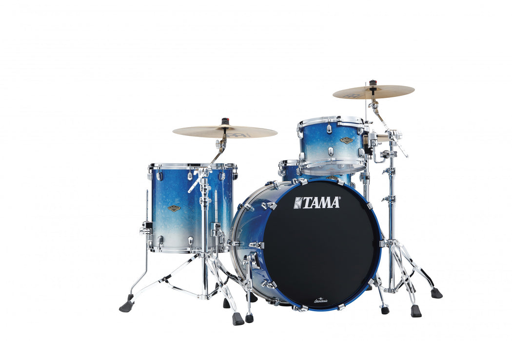 TAMA Starclassic Walnut/Birch Lacquer Shell Kit 3 pcs - Molten Blue Ice Fade/Chrome HW