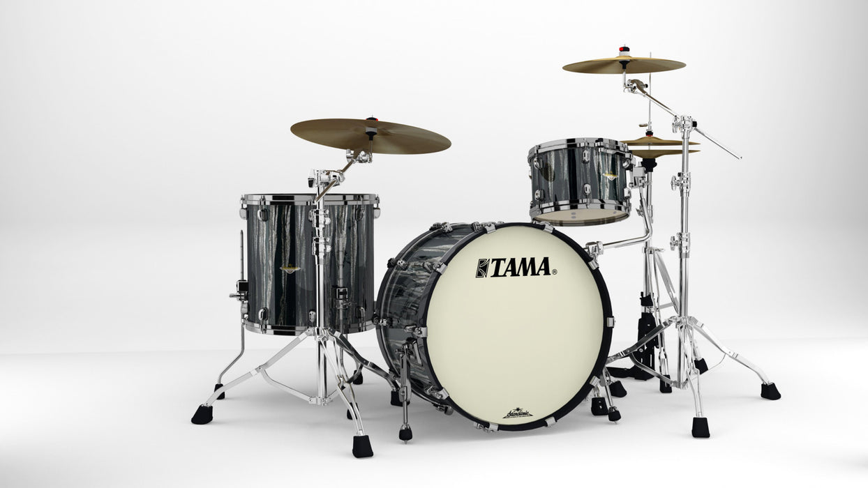 TAMA Starclassic Maple Lacquer Shell Kit 3 pcs - Black Clouds & Silver Linings/Black Nickel HW