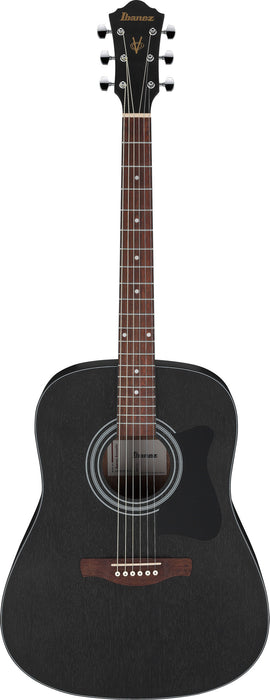 IBANEZ Acoustic Jam Pack 6-String - Weathered Black Open Pore + Bag, Strap, Tuner, Picks