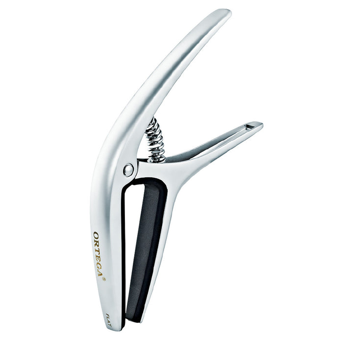 ORTEGA Curved/Flat Guitar Capo - Chrome