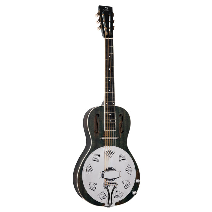 ORTEGA Americana Series Resonator Guitar 6 String - Distressed Denim Matte / Chrome HW