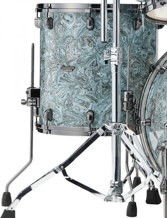 TAMA Starclassic Maple Duracover Wrap Floor Tom 14" x 14" - Sky Blue Swirl/Black Nickel HW