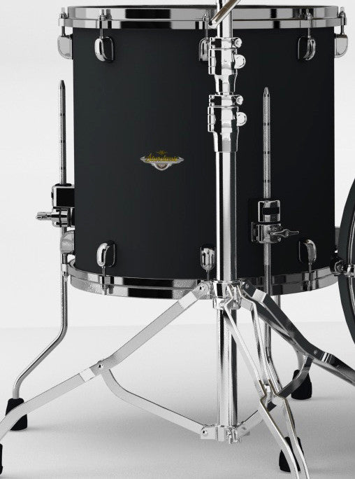 TAMA Starclassic Maple Lacquer Floor Tom 16" x 14" - Flat Black/Black Nickel HW