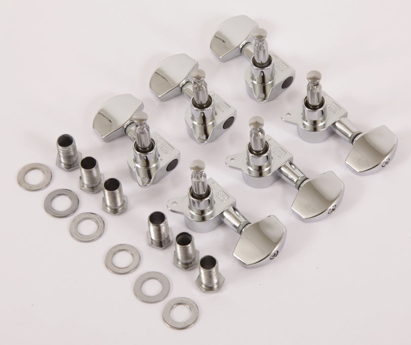 IBANEZ acoustic guitar machine head tuner set 3 x left/3 x right - chrome - Discontinued & Stock only; Substitute 2MG0006L/2MG0006R-CH