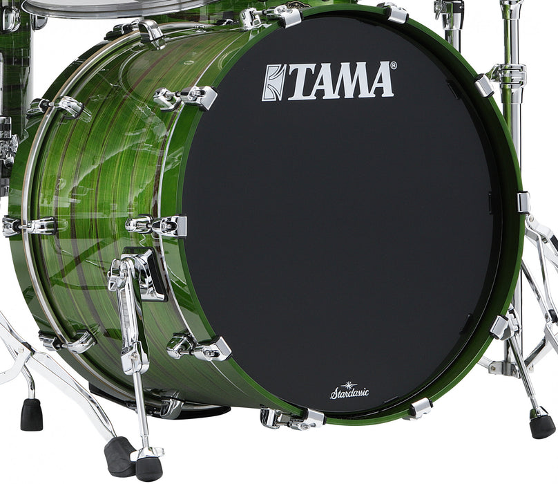 TAMA Starclassic Walnut/Birch Lacquer Bass Drum 24" x 16" - Lacquer Shamrock Oyster/Chrome HW/without Mount
