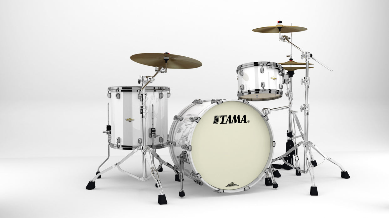 TAMA Starclassic Maple Shell Kit 3 pcs - Piano White / Black Nickel HW