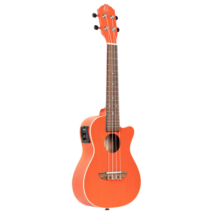 ORTEGA Earth Series Concert Preamp Ukulele 4 String - Hokkaido Pumpkin Orange